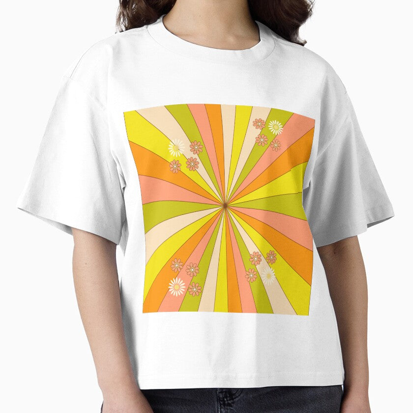 vintage flower power vibes Boxy T-Shirt