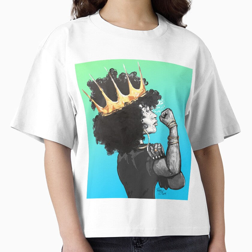 Naturally Queen the Riverter TEAL Boxy T-Shirt