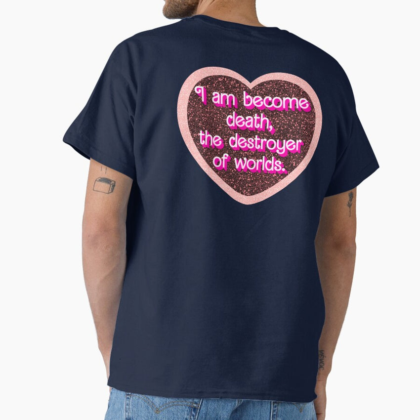 Barbenheimer I Am Become Death Glitter Heart Classic T Shirt