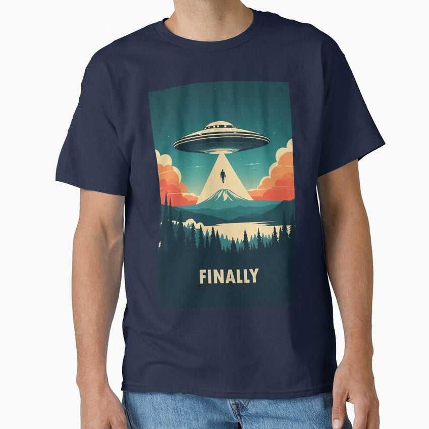 Alien Abduction Finally Ufo Classic T Shirt