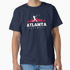 Atlanta Baseball Minimalist City Skyline Classic T-Shirt