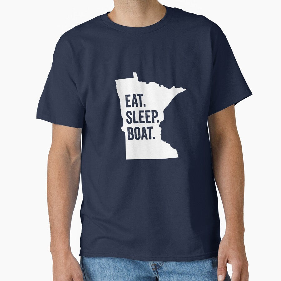 Minnesota - Eat Sleep Boat Classic T-Shirt