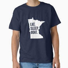 Minnesota - Eat Sleep Boat Classic T-Shirt