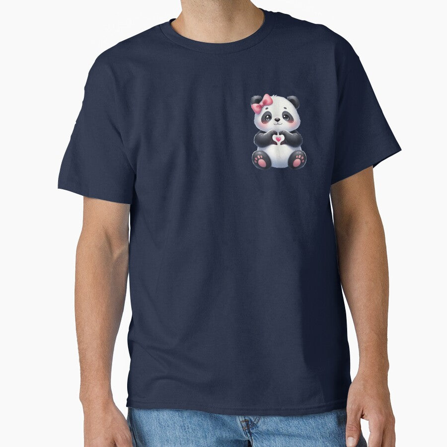 Adorable Panda Giving A Hug Classic T Shirt
