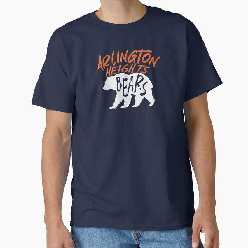 Arlington Heights Bears Football Team Touchdown Retro Endzone Classic Bear Blue Classic T-Shirt