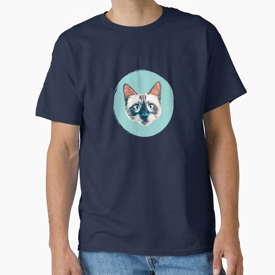 Siamese Cat - Cute Cat Pop Art Paint Dot - WPAP Classic T-Shirt
