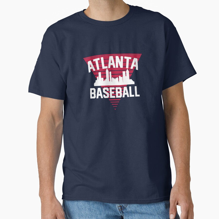 Atlanta Baseball Team Pride City Skyline Classic T Shirt
