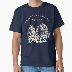 Adventure Awaits At The Falls Waterfall Hiking Classic T Shirt
