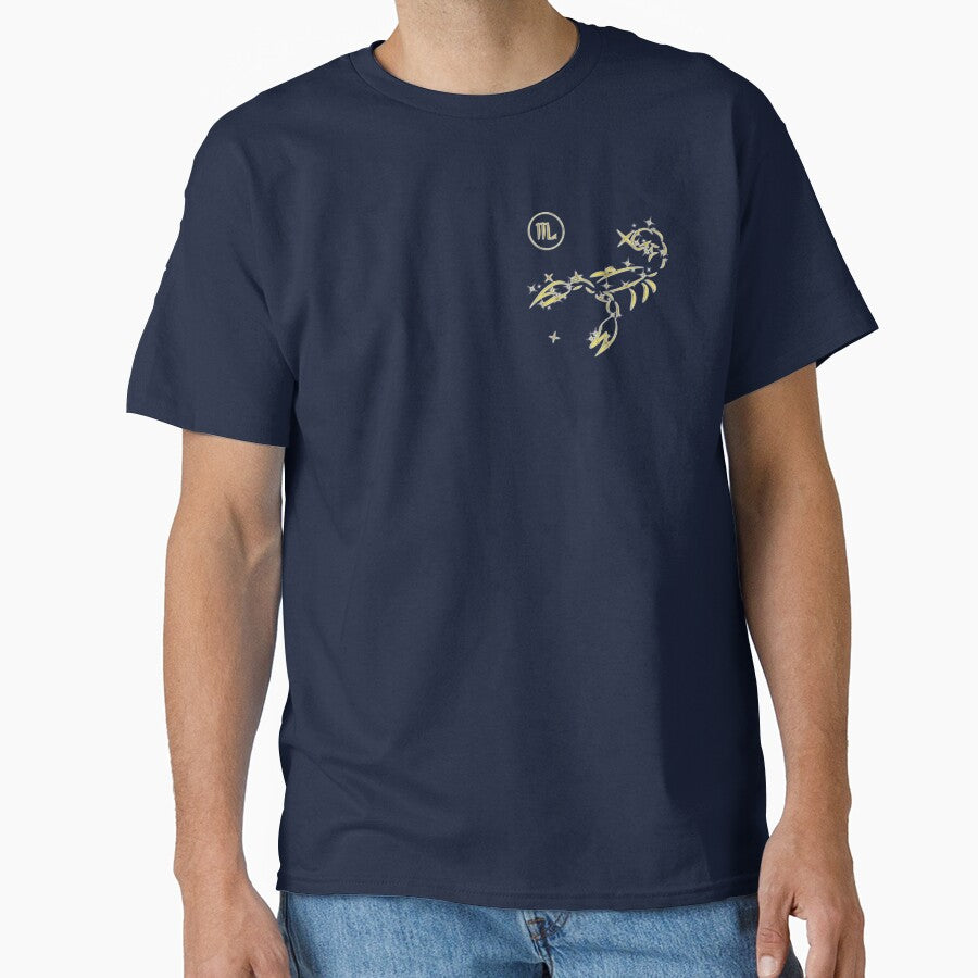 Golden Scorpio Zodiac Sign Classic T-Shirt