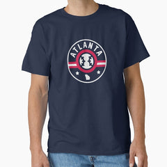 Atlanta Baseball Stars And Stripes Georgia Map Outline Classic T Shirt