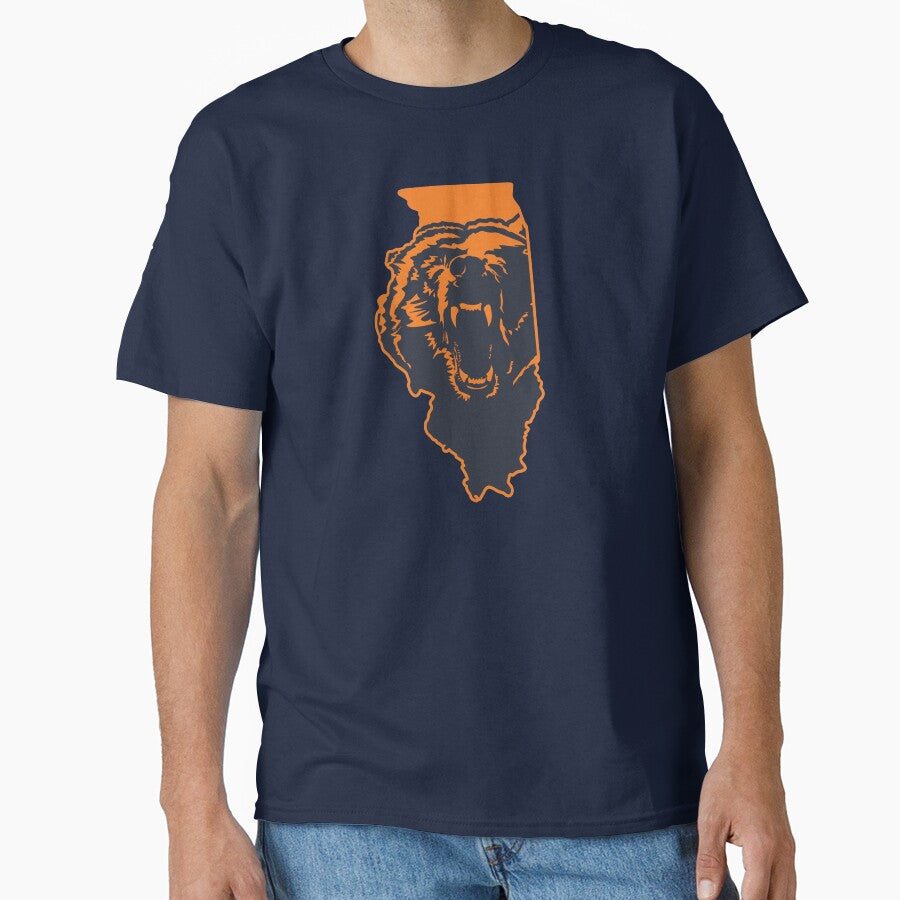 Chicago Bears Illinois NFL State Outline Classic T-Shirt