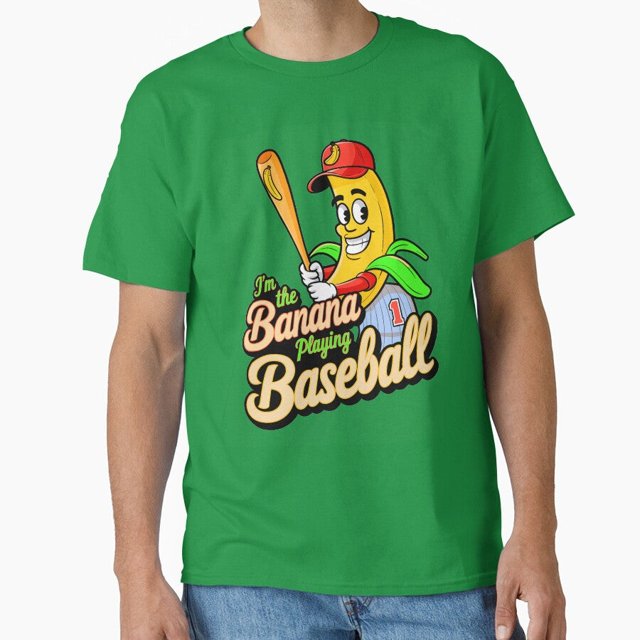 Banana, Baseball, Play Ball, Home Run, Classic T-Shirt