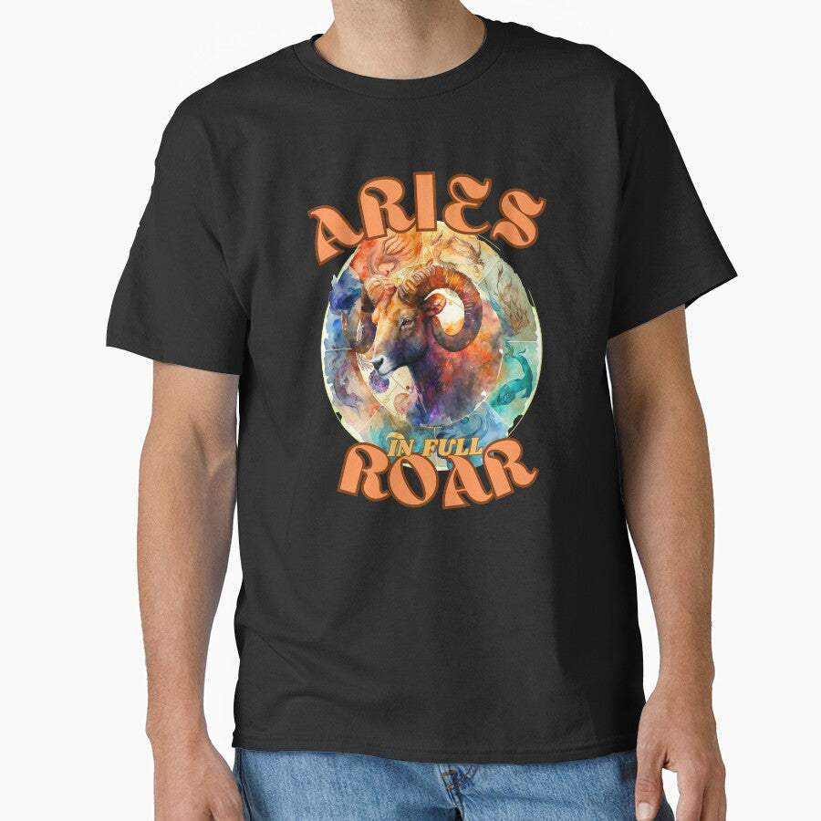 Aries In Full Roar Aries Lover Classic T Shirt