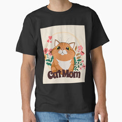 Cute Illustrated Cat for Cat Moms Classic T-Shirt