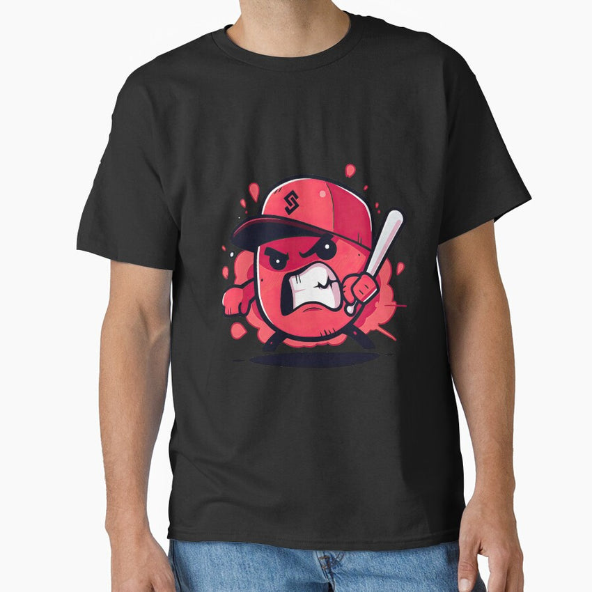 Angry red baseball player icon - Who do I look like? Classic T-Shirt