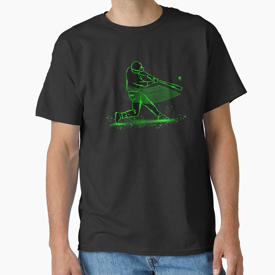 Awesome Baseball Batter Hitter Gift For Him Baseball Fan Classic T-Shirt