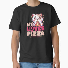 Cat Loves Pizza, Pizza Time All Time Foodie Lover Funny Pizza Original Recipe Classic T-Shirt