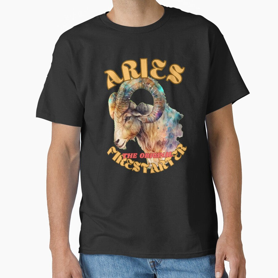 Aries The Original Firestarter Aries Astrology Classic T Shirt