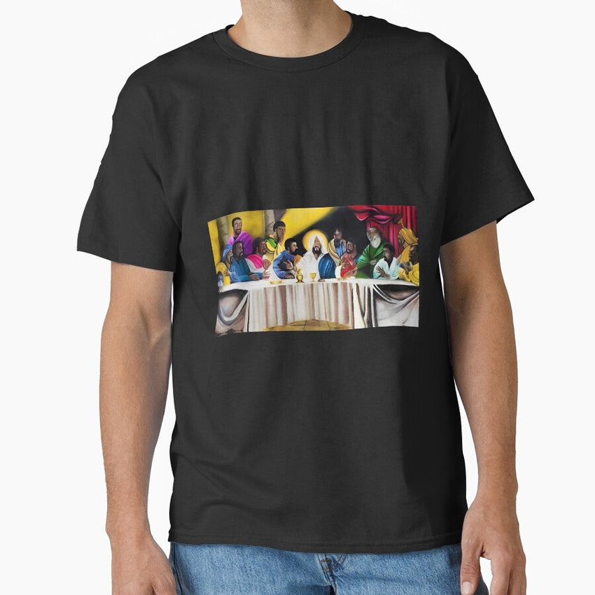 African American Masterpiece The Last Supper With Jesus Portrait Painting Color Photograph Classic T Shirt