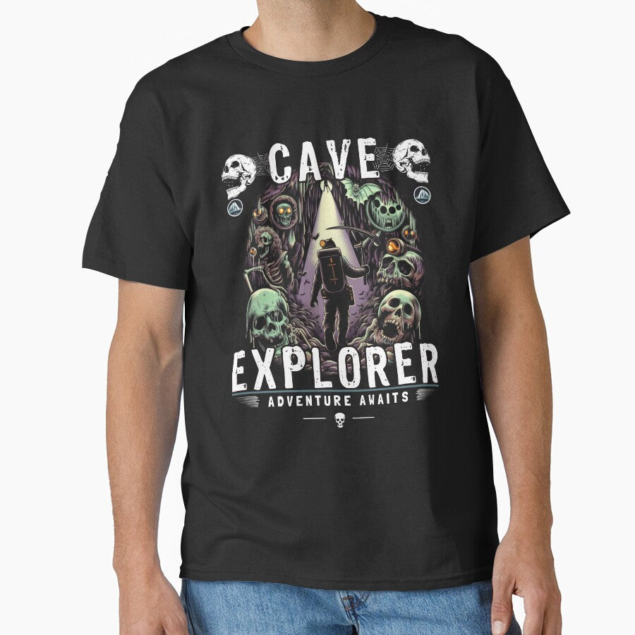 Cave Explorer Adventure Awaits Cavings Classic T Shirt