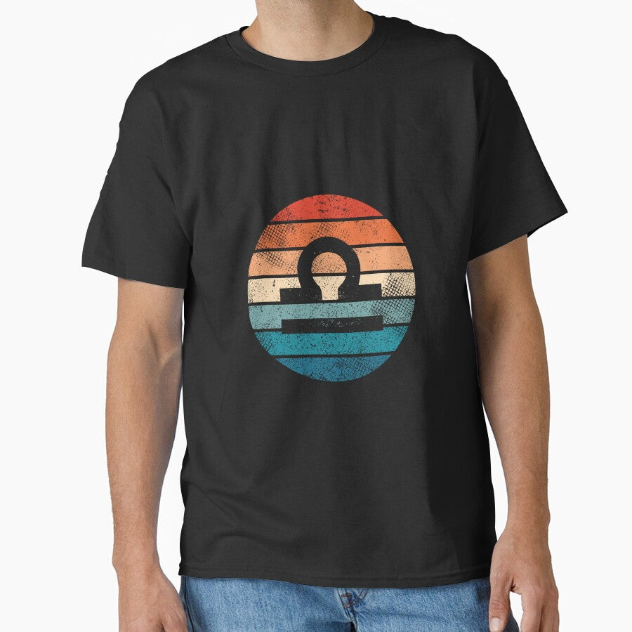 Retro Vintage Zodiac Sign Libra Symbol Classic T-Shirt