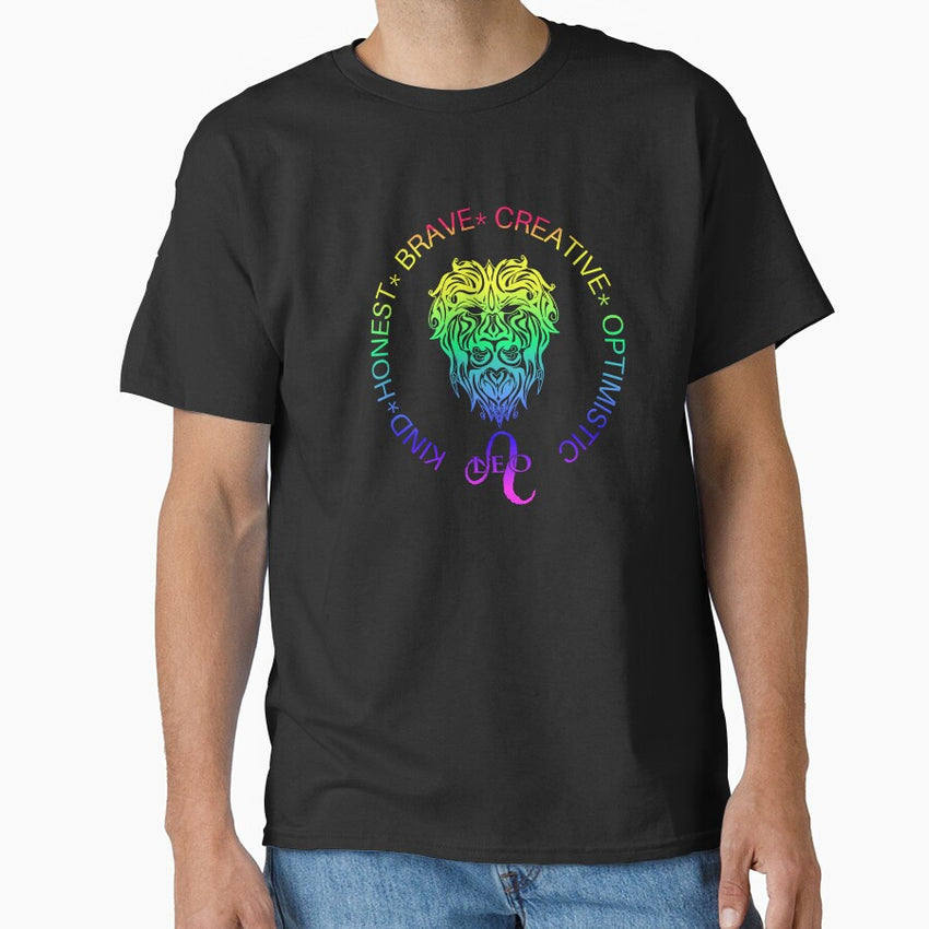 Leo Zodiac traits rainbow Classic T-Shirt
