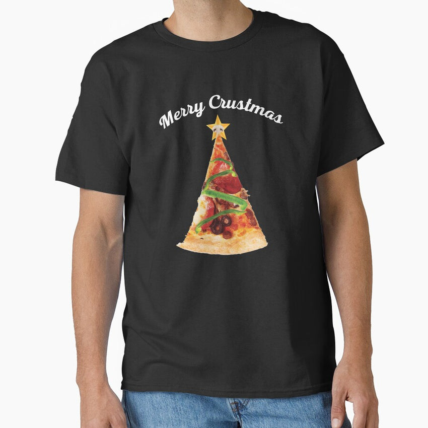 Merry Crustmas Pizza Tree Holiday Christmas product Classic T-Shirt