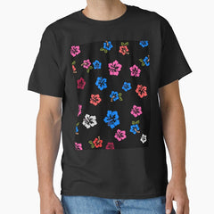 Vintage Hawaii habiscus flowers designs Classic T-Shirt