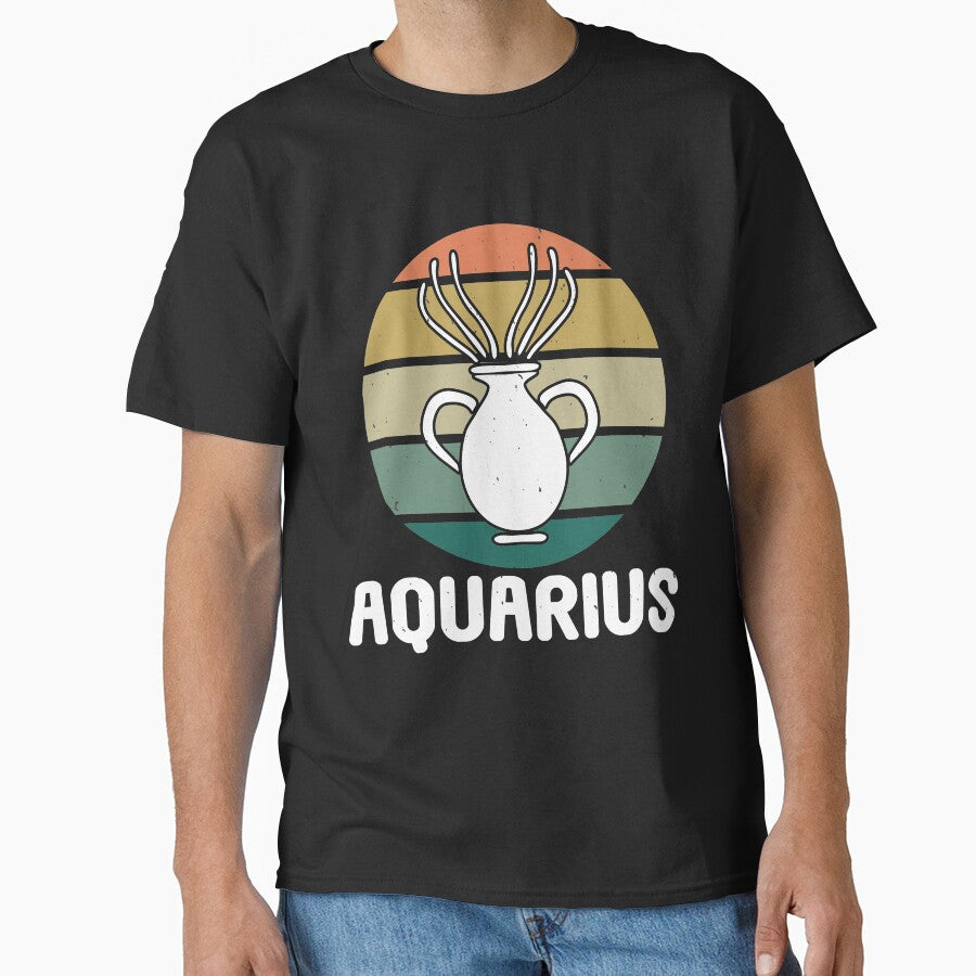 Aquarius Chinese Zodiac Sign Symbol Classic T Shirt