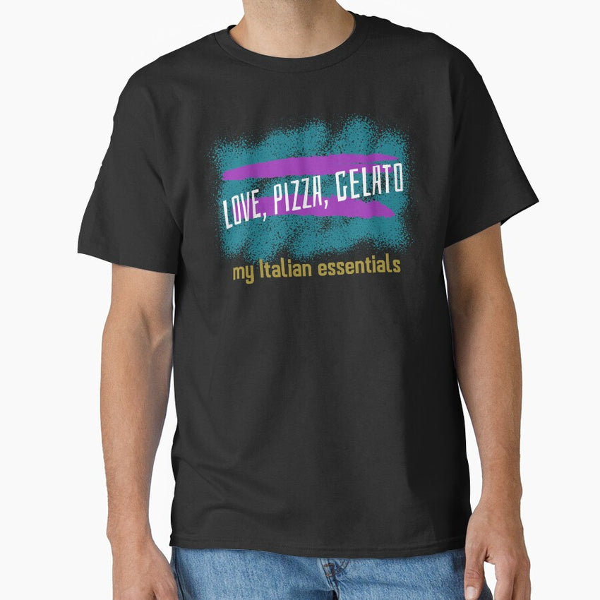 Love, pizza, gelato my Italian essentials Italian Chef Classic T-Shirt