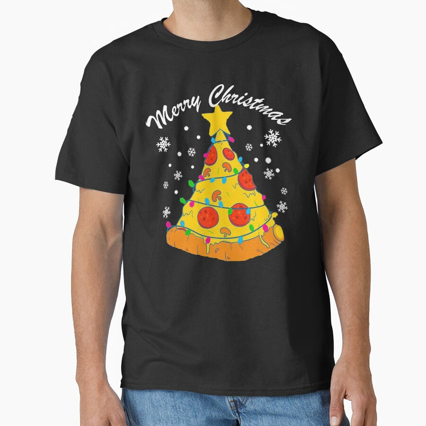 Merry Pizza Christmas - Funny Pizza Christmas Classic T-Shirt