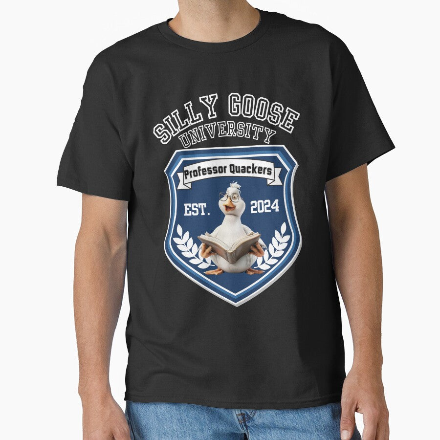 Funny Silly Goose University Professor Quackers Est 2024 Classic T Shirt
