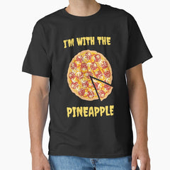 Funny Halloween Couple or Family Costume Pineapple Pizza Classic T-Shirt