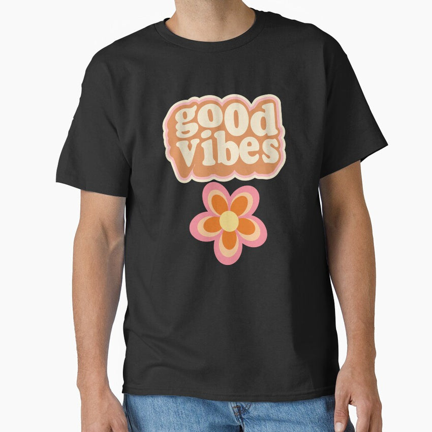 Retro Good Vibes, Flower Classic T-Shirt