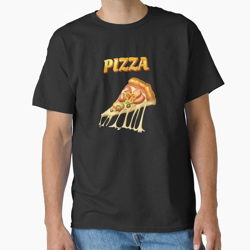A slice of vegetable and cheese pizza Classic T-Shirt
