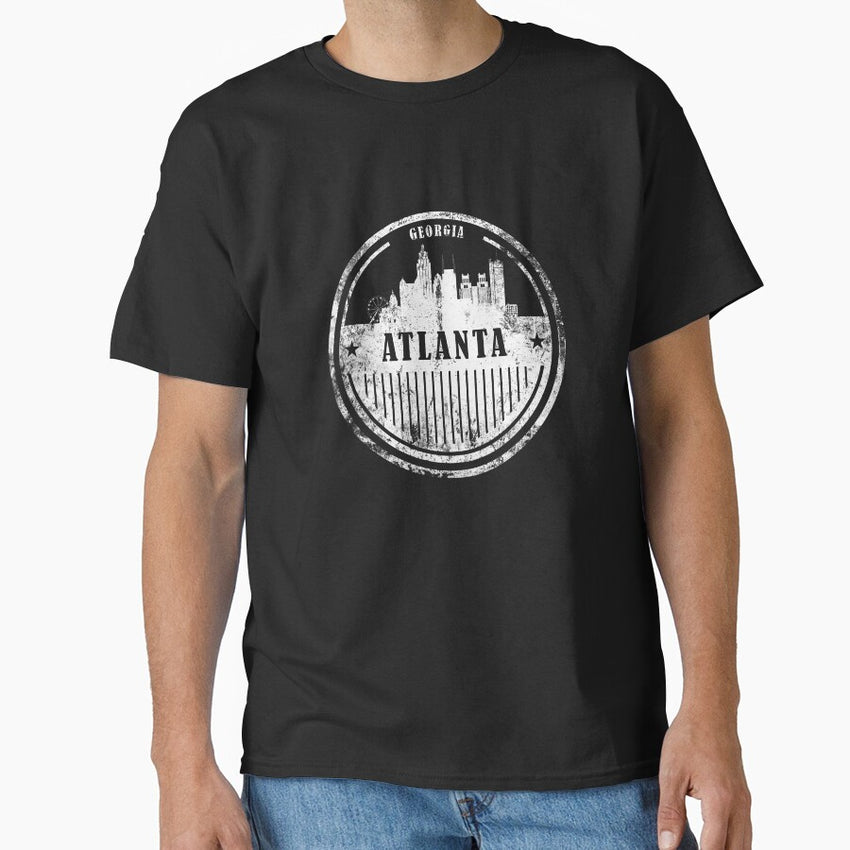 ATLANTA Distress Graphic Skyline Design Classic T-Shirt