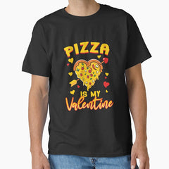 Pizza Pepperoni lover Funny Valentines Day Love Pizza Heart Classic T-Shirt