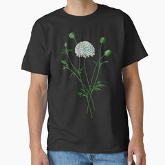 Black Lace - Vintage Botanical Illustration of a Lace Flower (18th Century) Classic T-Shirt