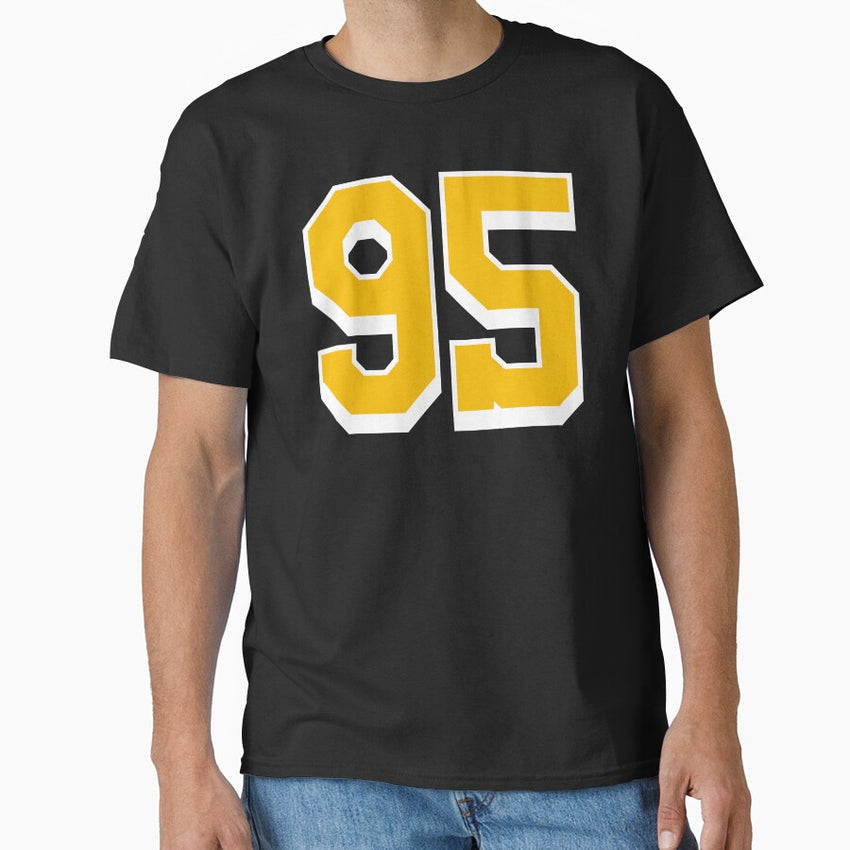 95 Yellow Number ninety-five Purple Basketball Jersey Classic T-Shirt