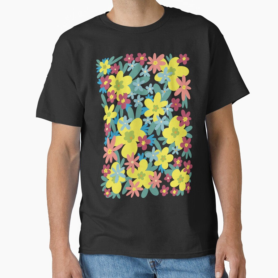Stay Groovy Retro Flowers 90s Hot Summer 2 Classic T-Shirt