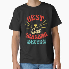 Best Cat Grandma Ever Vintage Retro Cat Grandmother Classic T-Shirt