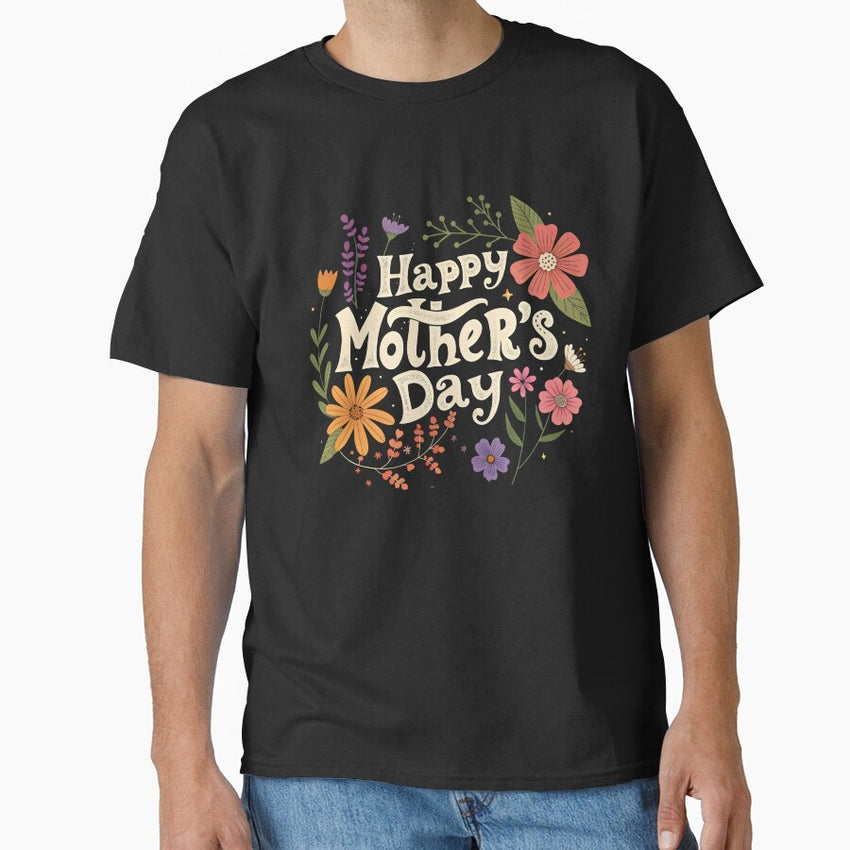 floral happy mothers day Classic T-Shirt