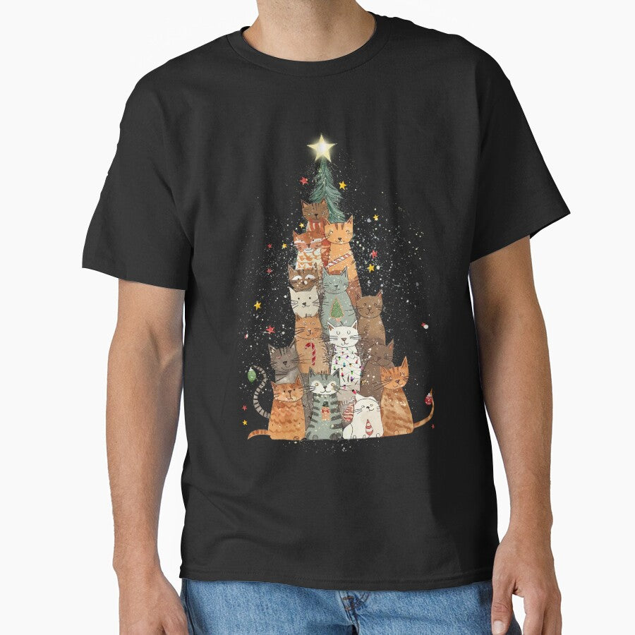 Christmas Cat Tree Classic T-Shirt
