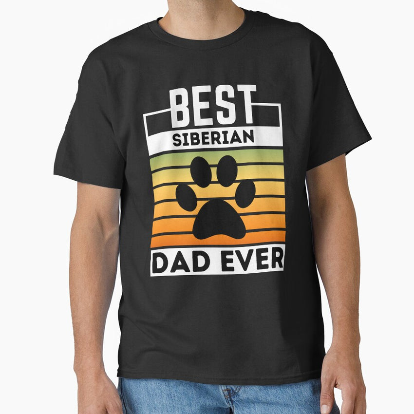 Siberian Cat Dad Lovers , Fathers Day Gift For Siberian Lovers Classic T-Shirt
