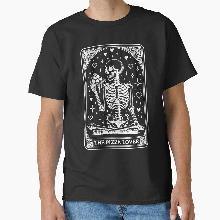The Pizza Lover Funny Tarot Card Classic T-Shirt