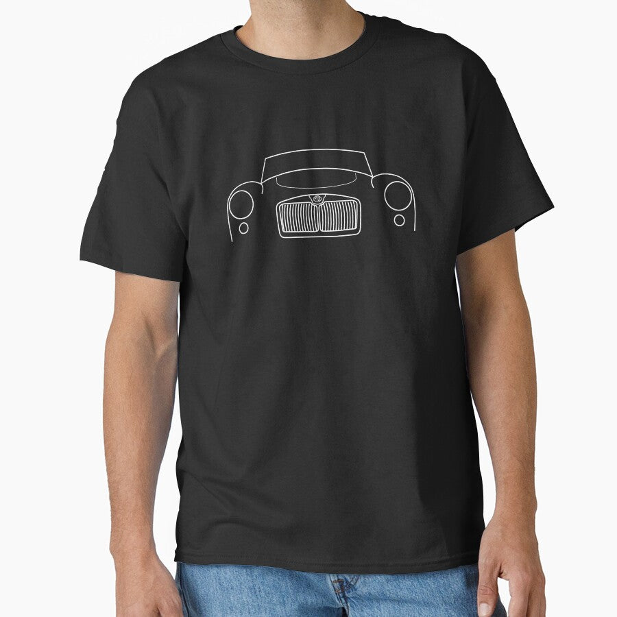 1961 MGA classic car outline graphic (white) Classic T-Shirt