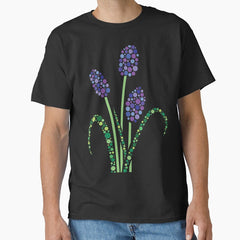 Grape Hyacinth Dot Flower Classic T-Shirt