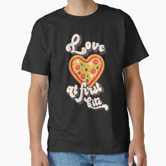 Love At First Bite - Pizza Addicted Classic T-Shirt