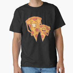 Pizza family eating fast food Classic T-Shirt