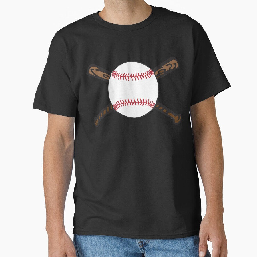 Baseball And Baseball Bat Face Mask Virus Mask Classic T-Shirt